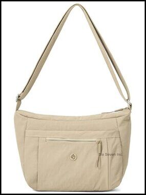Nylon Crossbody Bag Lightweight Shoulder Purse Multi-Pocket Handbag